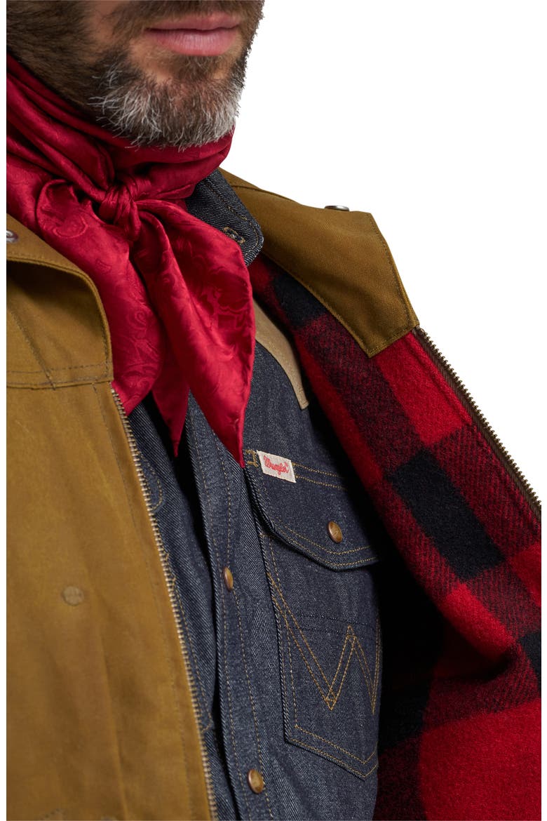 Filson X Wrangler Adventure Waxed Cotton Duck Canvas Jacket, Alternate, color, TAN
