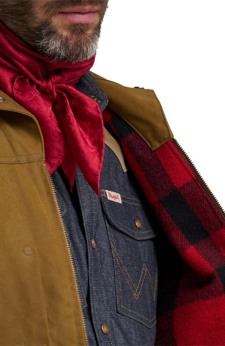 Wrangler Filson X Wrangler Adventure Waxed Cotton Duck Canvas Jacket, Alternate, color, Tan