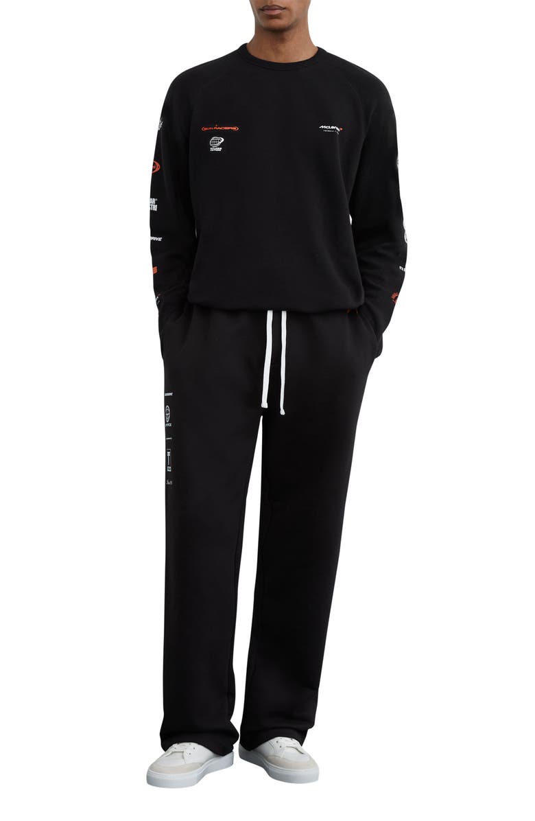 Reiss Kruz Thermal Graphic Long Sleeve T-Shirt, Alternate, color, Black