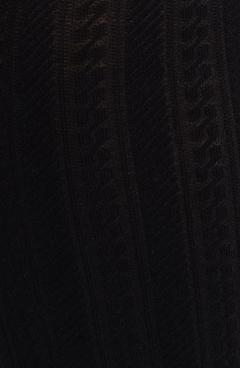 Hue Cable Knee High Socks, Alternate, color, Black