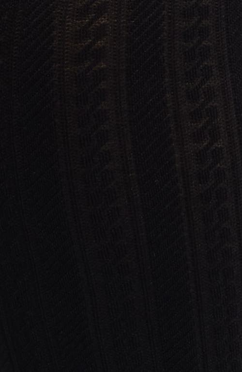 Hue Cable Knee High Socks In Black