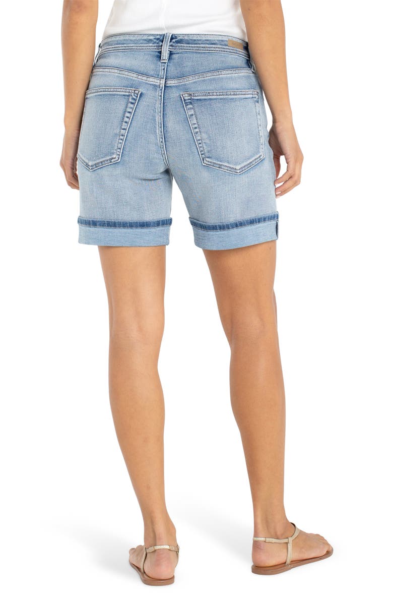 Liverpool Los Angeles The Keeper Mid Thigh Denim Shorts, Alternate, color, 