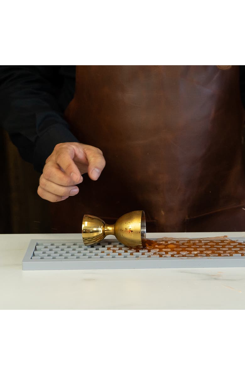 A Bar Above Grey Silicone Bar Mat, 3.25x18", Alternate, color, Grey