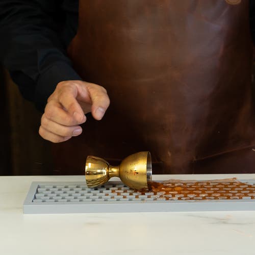A Bar Above Grey Silicone Bar Mat, 3.25x18" In Grey