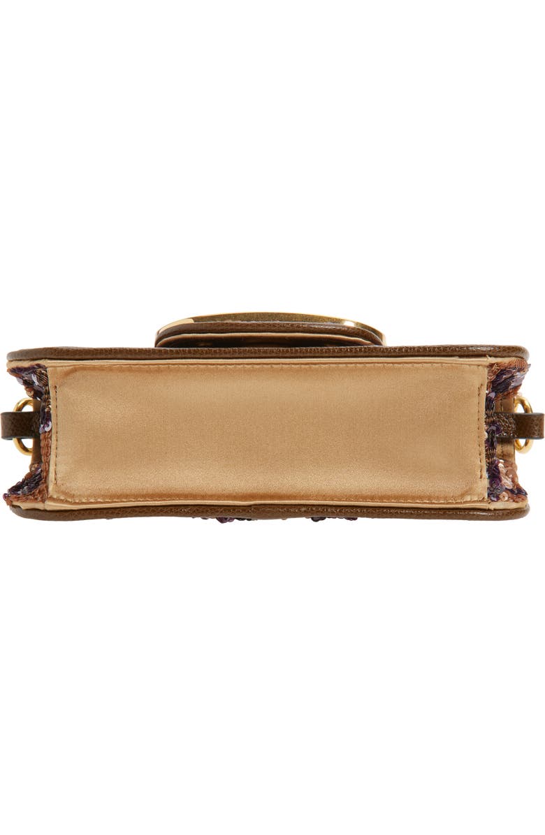 Valentino Garavani Small Loco Sequin Silk Shoulder Bag, Alternate, color, Blue Multi