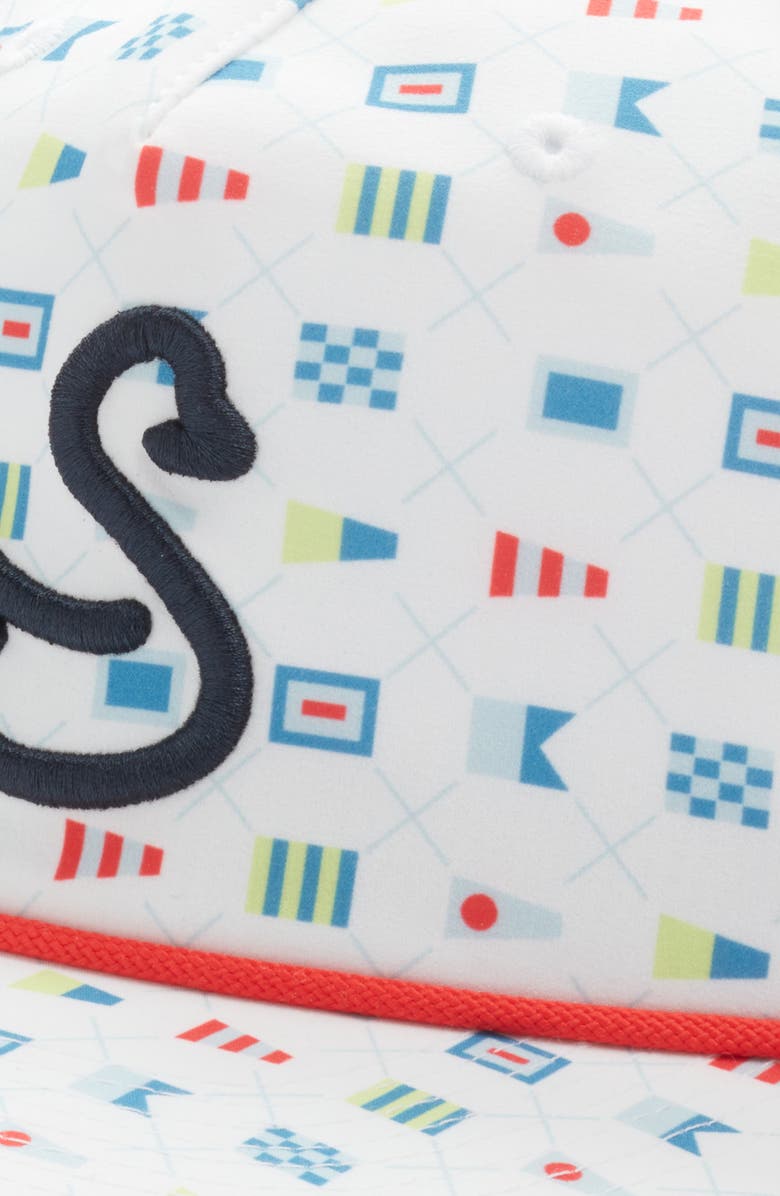 Swannies Skipper Semaphore Adjustable Baseball Cap, Alternate, color, White