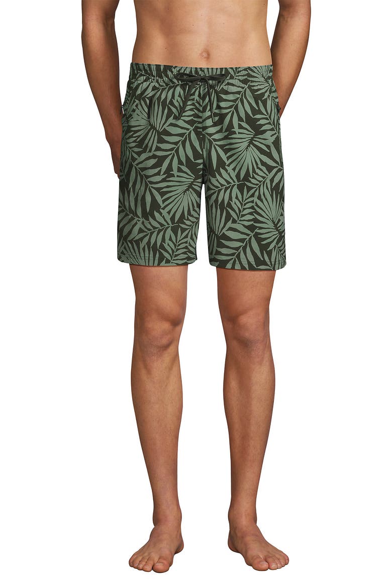7 Inch Volley Hydroliner Swim Trunks, Alternate, color, Rich Olive Stipple Palm