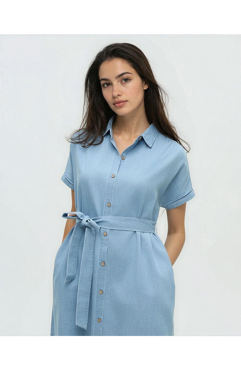 tentree Tern Dress, Alternate, color, Light Wash
