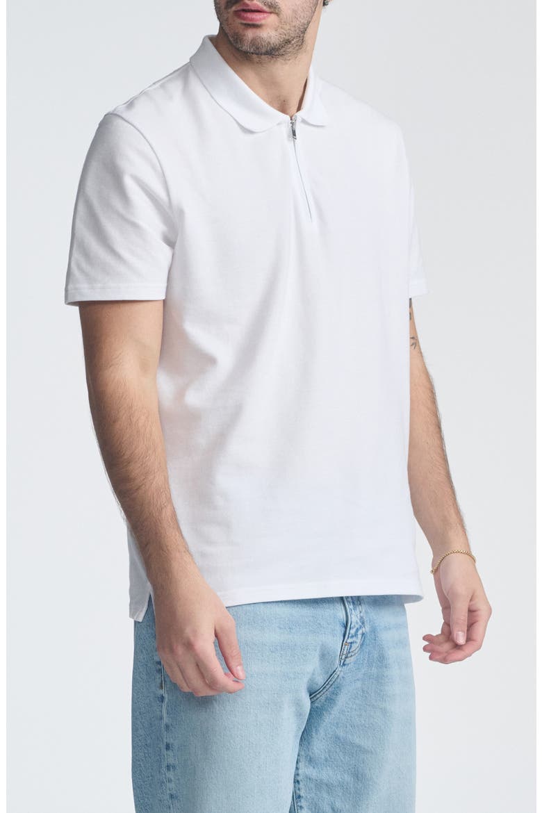 Half Zip Polo, Alternate, color, WHITE