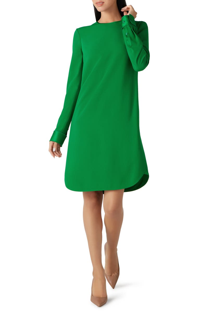 St. John Collection Long Sleeve Satin Dress, Main, color,