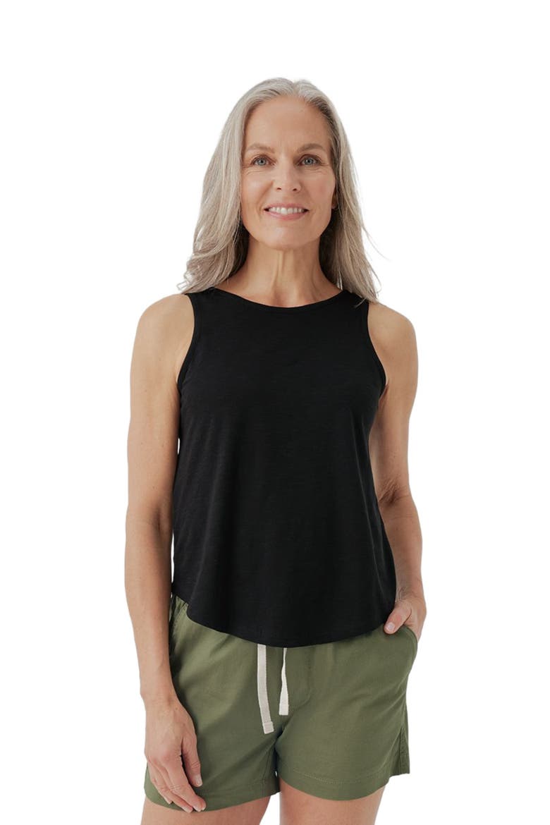 Organic Featherweight Slub Reversible Tank, Alternate, color, Black