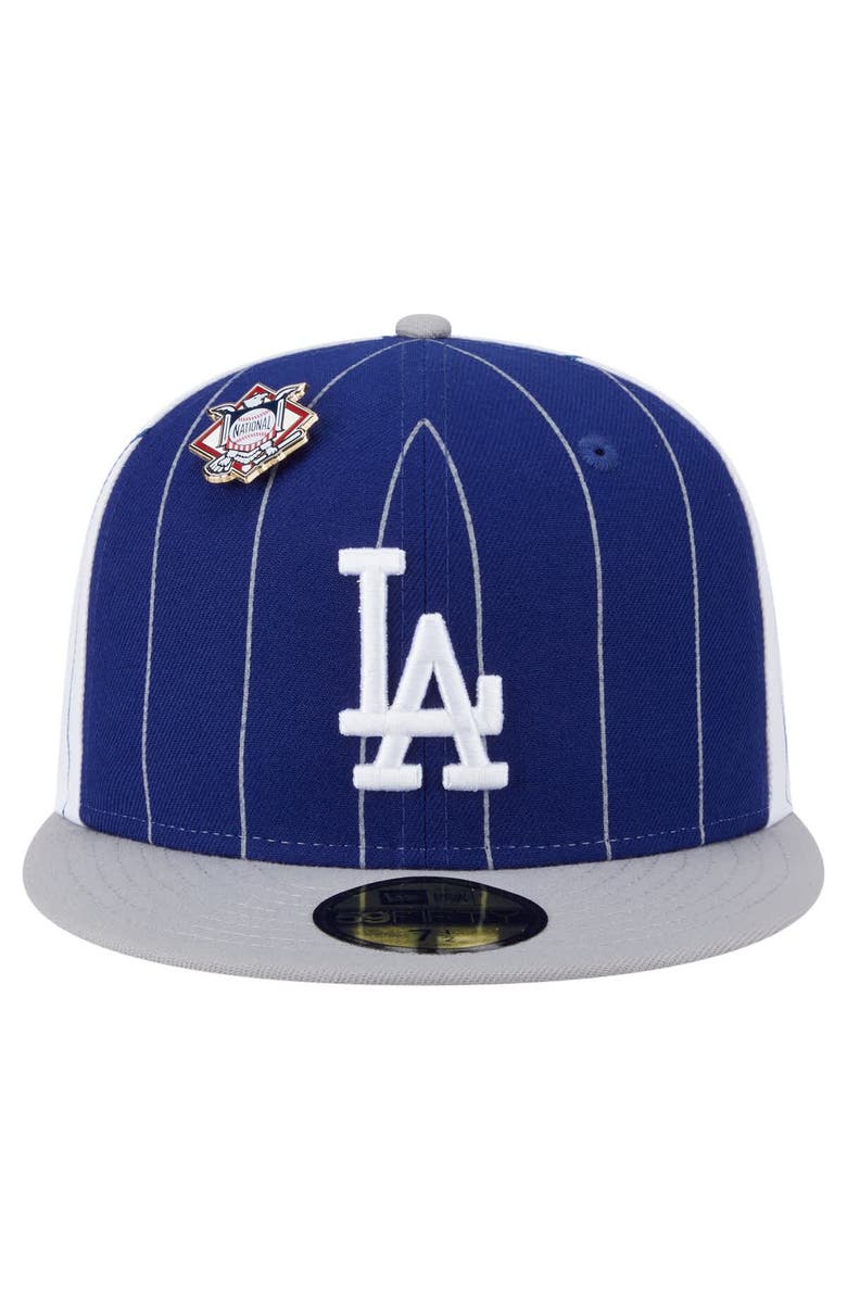 New Era Men's New Era  Dark Blue Los Angeles Dodgers Pinstripe 59FIFTY Fitted Hat, Alternate, color, Dark Blue