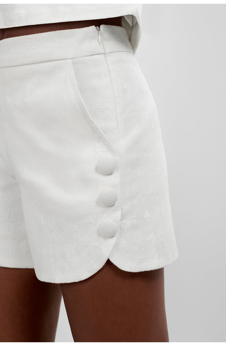 Trina Turk Duomo Button Side Shorts, Alternate, color, Whitewash