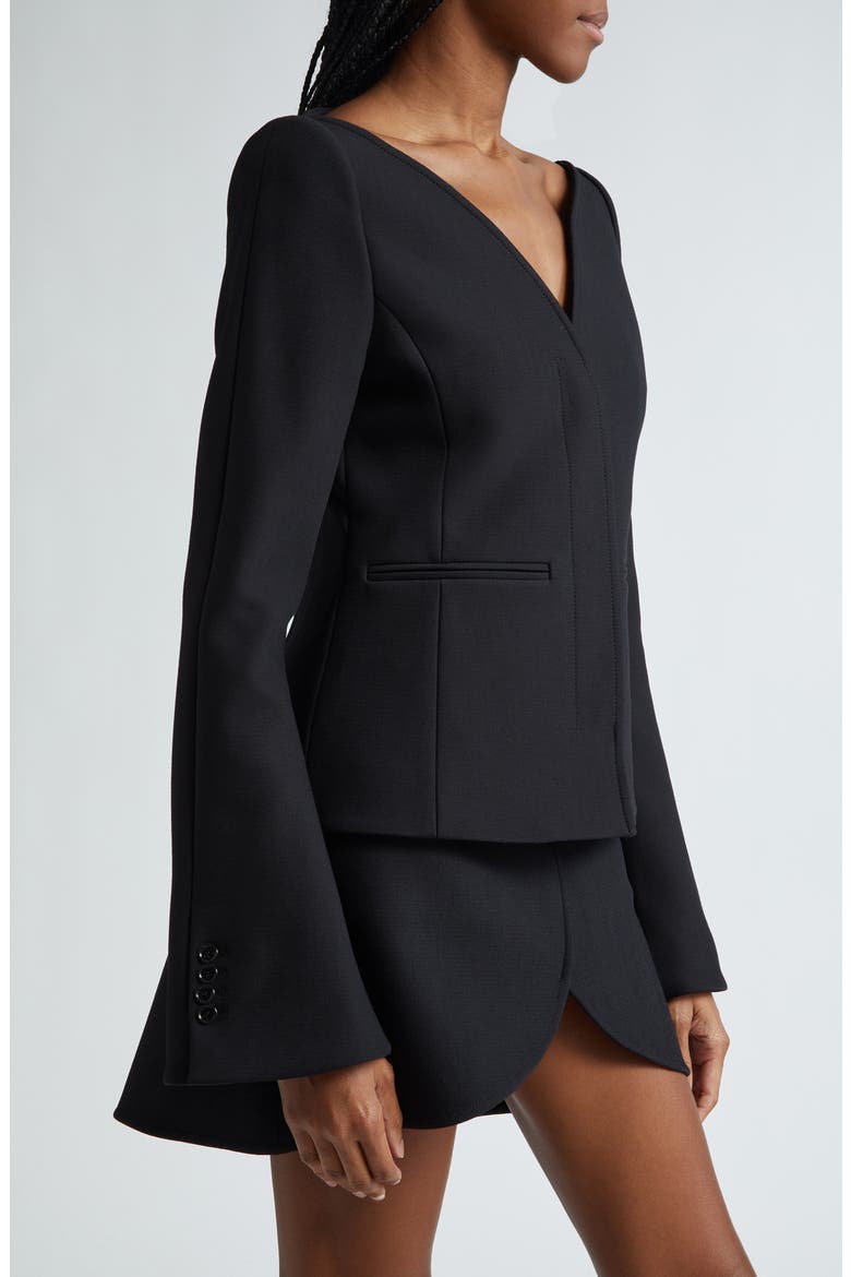 Ellipse Heritage Crepe Jacket, Alternate, color, BLACK