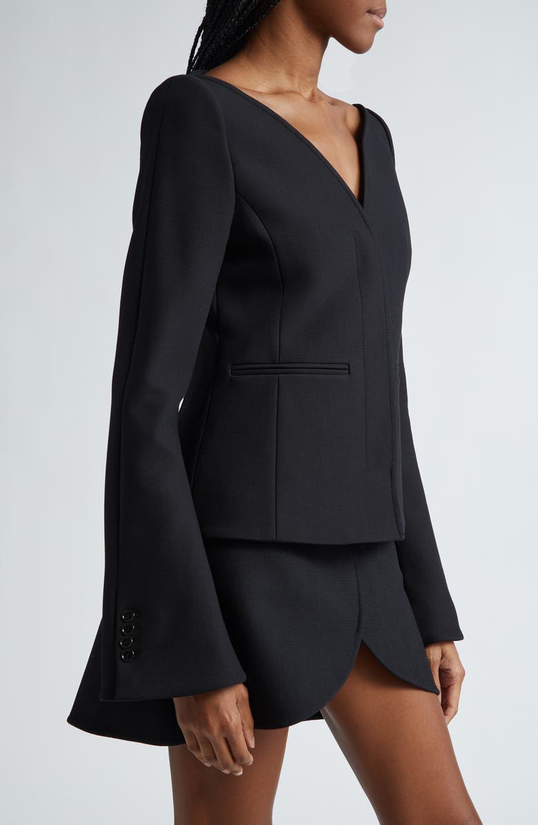 Courrèges Ellipse Heritage Crepe Jacket, Alternate, color,