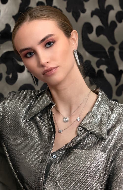 Mindi Mond Diamond Icicle Earrings In White Gold/diamond
