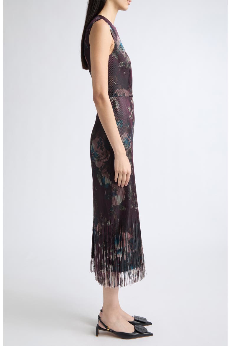 Floral Fringe Jacquard Dress, Alternate, color, FONTEYN ROSE BURGUNDY