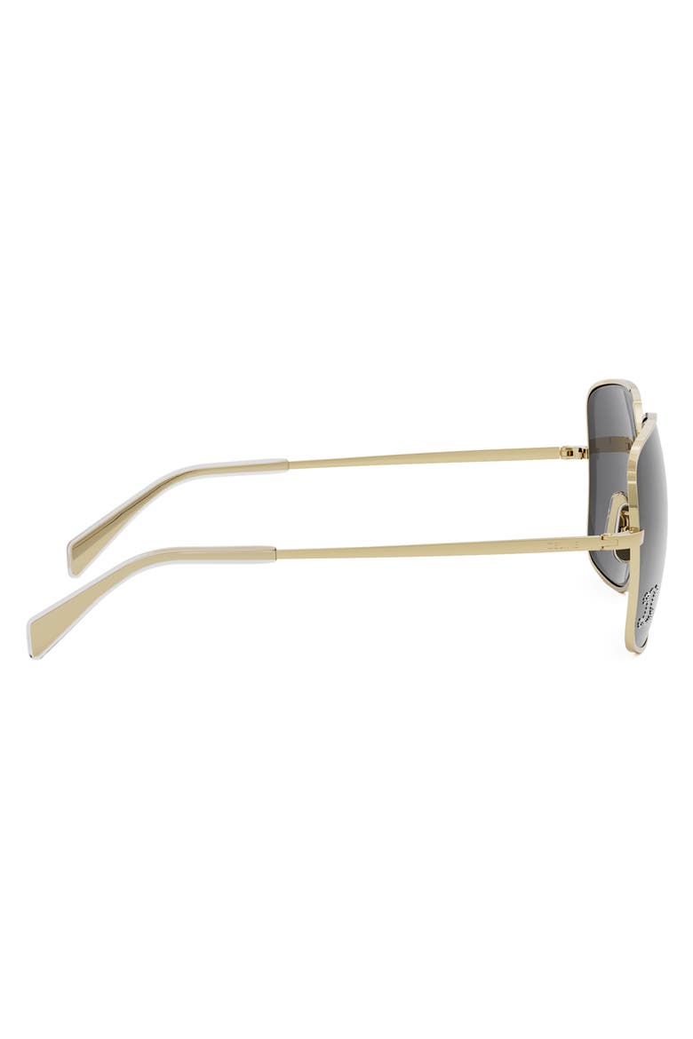 Rhinestone Triomphe 59mm Square Sunglasses, Alternate, color, SHINY ENDURA GOLD / SMOKE