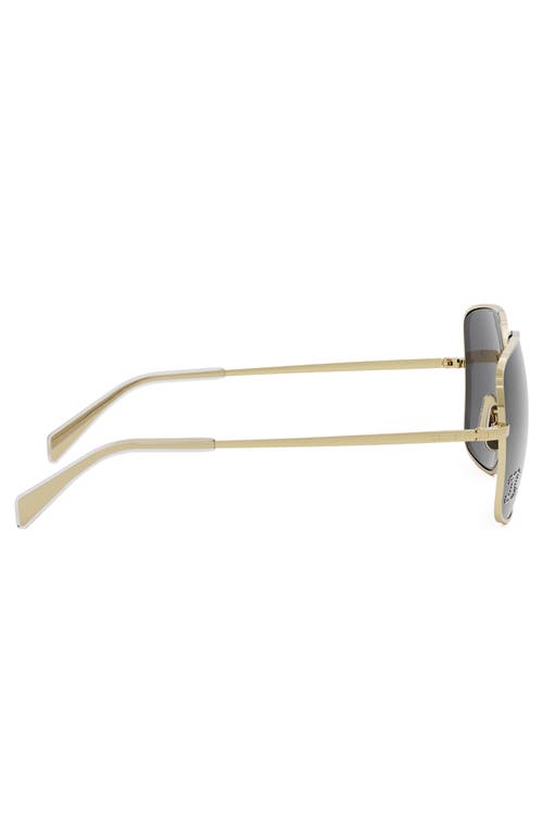 Celine Rhinestone Triomphe 59mm Square Sunglasses In Gold