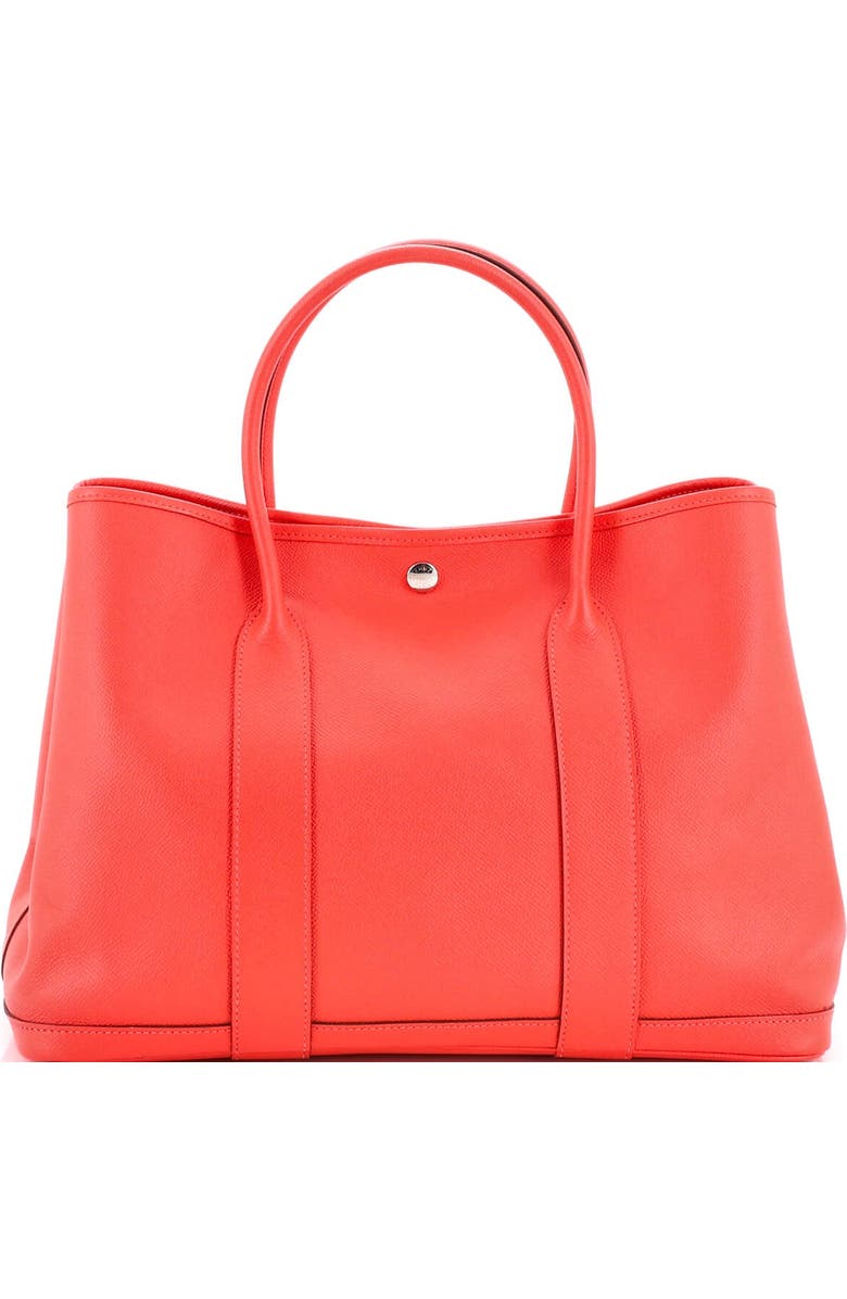 Pre-Owned Hermes Garden Party Tote Leather 36, Alternate, color, Rouge Pivoine