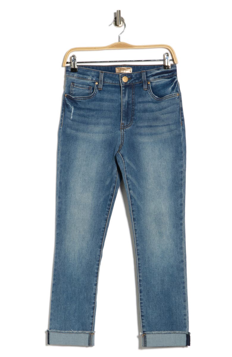 KUT from the Kloth Frayed Crop Slim Straight Leg Jeans, Main, color, Global W/ Medium