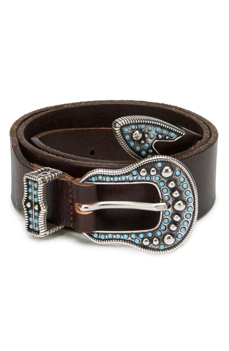 Fortela Turquoise Mosaic Rod Belt, Main, color,