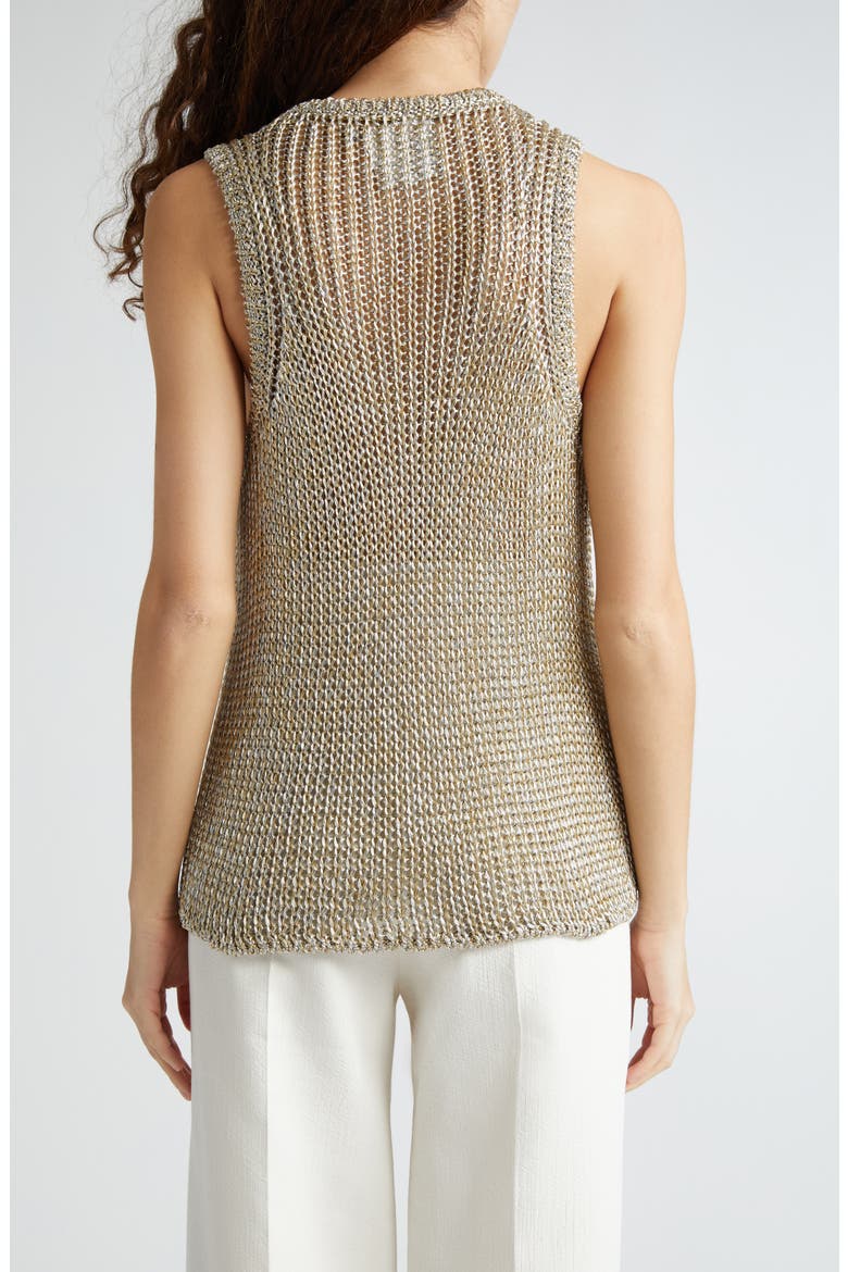 Metallic Sweater Tank, Alternate, color, 8945 - SILVER/ GOLD
