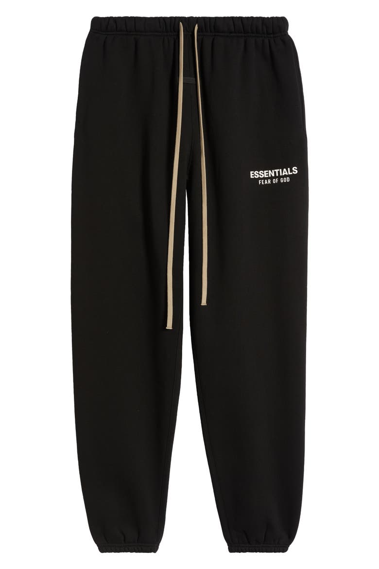 Cotton Blend Fleece Sweatpants, Alternate, color, BLACK