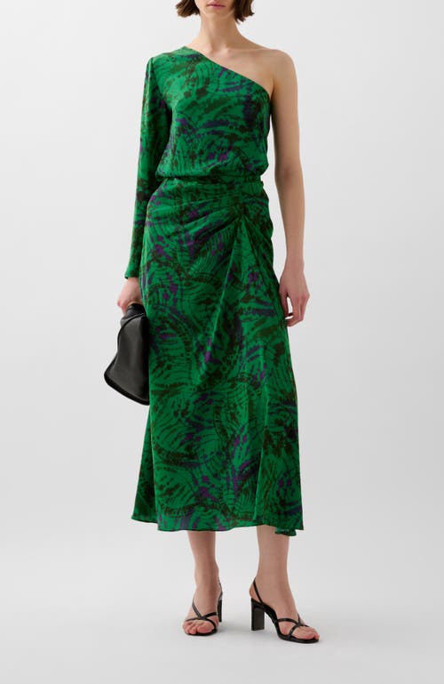 Scalpers Fire Print Skirt In Green