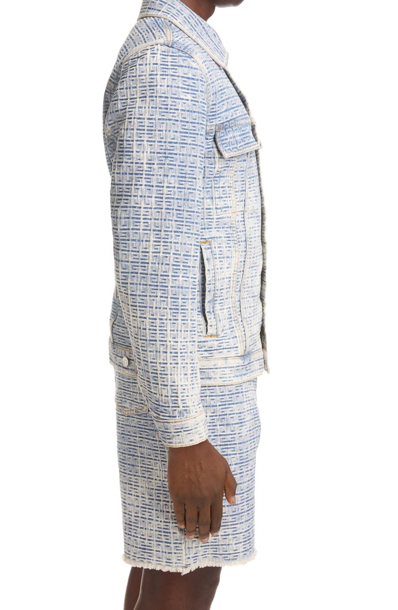 Givenchy Classic Fit 4G Jacquard Denim Jacket, Alternate, color,