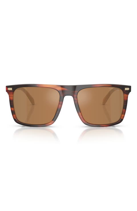 57mm Flat Top Square Sunglasses