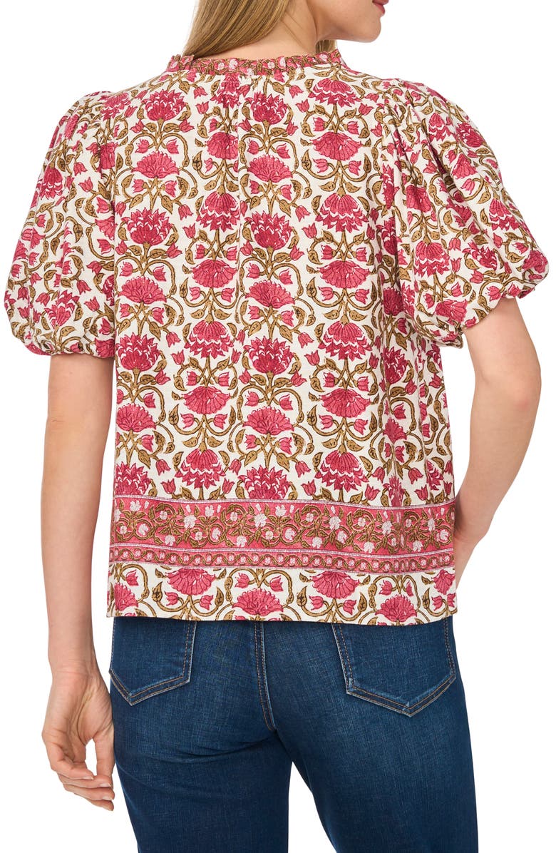 CeCe V-Neck Puff Sleeve Top, Alternate, color, Cashmere Rose