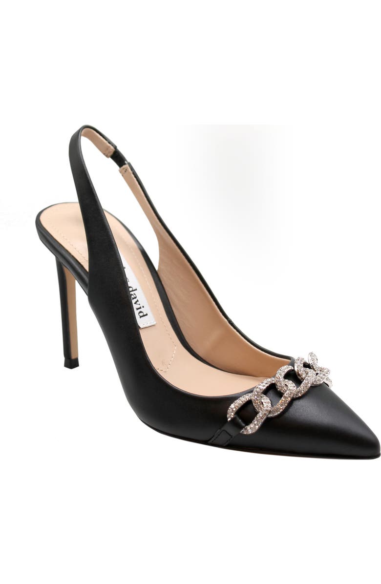 Charles David Reeling Slingback Pump, Main, color, Black Leather