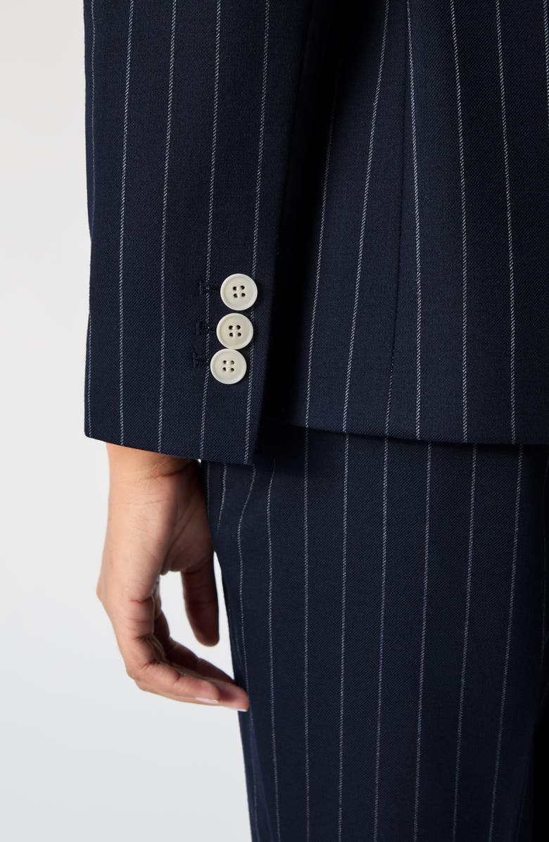 LK Bennett Baxtor Pinstripe Double Breasted Blazer, Alternate, color,