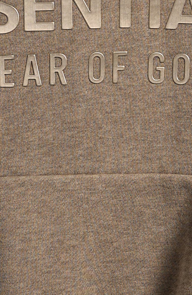 Fear of God Essentials Kids' Metallic Logo Fleece Hoodie, Alternate, color, 