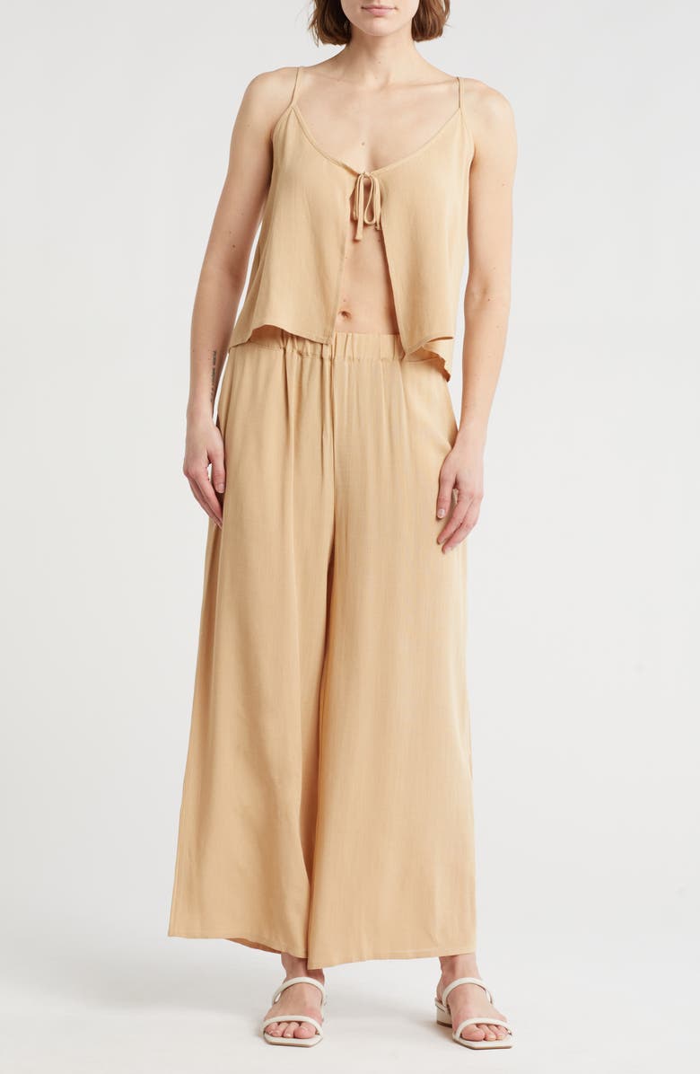 NORDSTROM RACK Cover-Up Tank & Pants Set, Main, color, Tan Shore