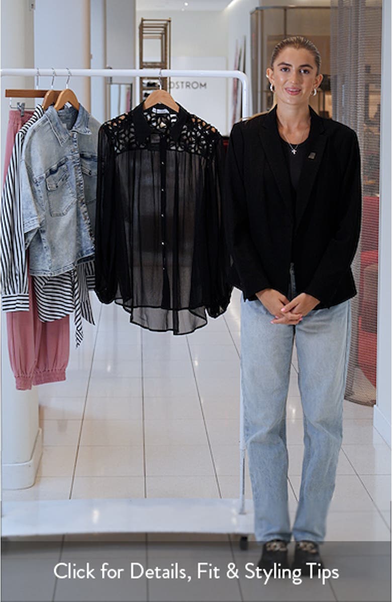 Eden Lattice Back Chiffon Shirt, sales video thumbnail