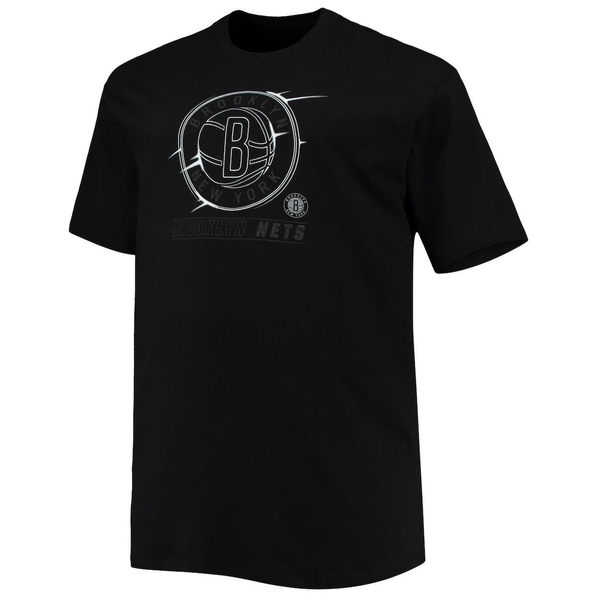 Men's Black Brooklyn Nets Big & Tall Pop T-Shirt - image 2