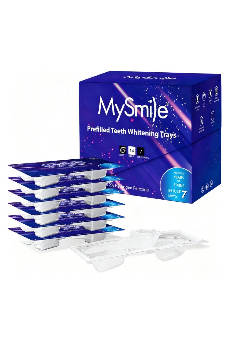 Prefilled Teeth Whitening Trays Kit, 12% Hydrogen Peroxide, Main, color, Purple