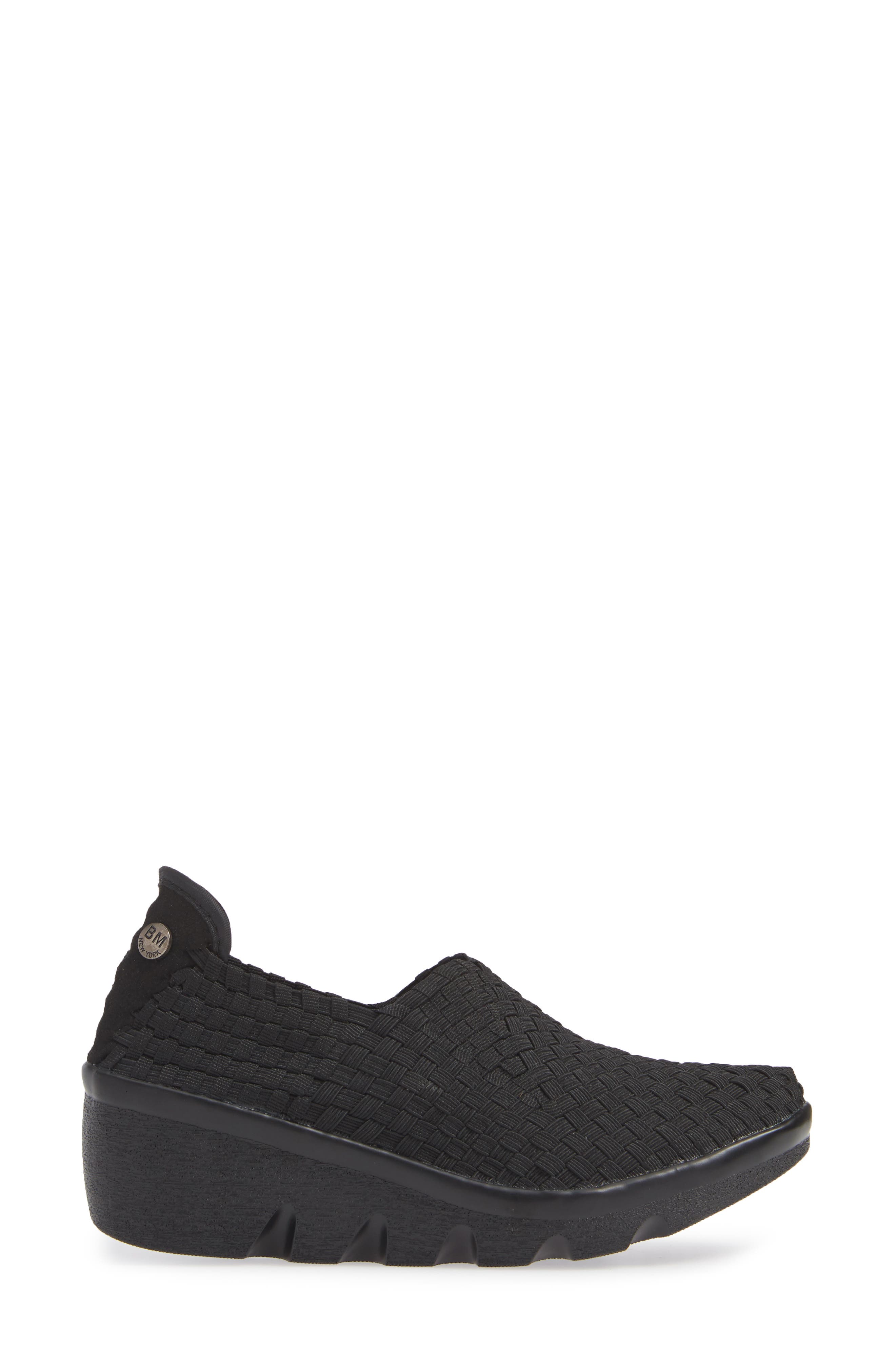Shianne Wedge Sneaker, Alternate, color, BLACK FABRIC