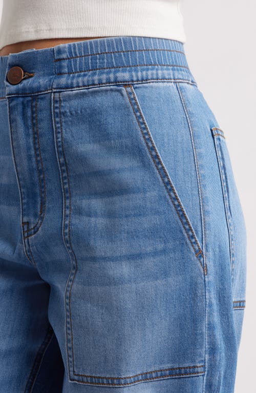 1822 Denim High Waist Cuffed Wide Leg Utility Jeans In Zion