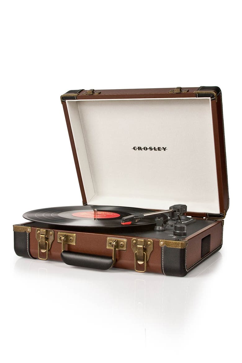 Executive USB Turntable, Alternate, color, BROWN