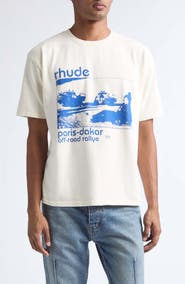 Rhude Trail of Dust Cotton Graphic T-Shirt