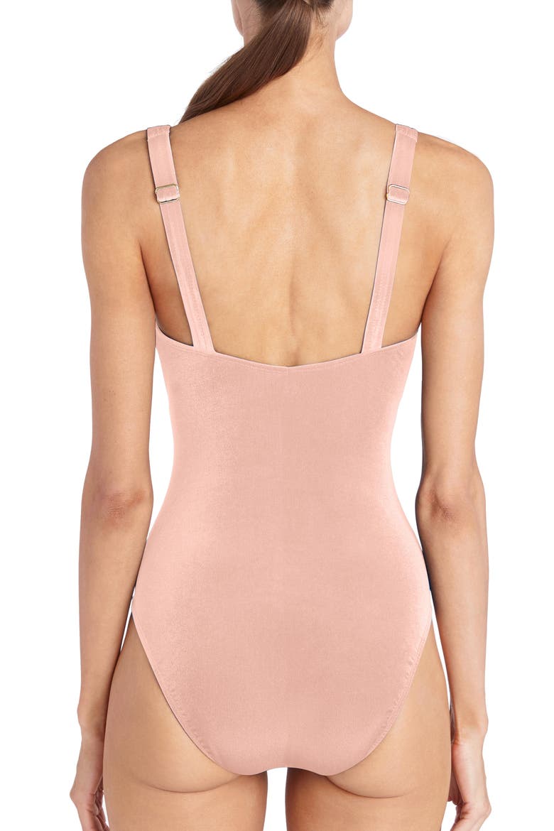 Roxy Cutout One-Piece Swimsuit, Alternate, color, BLUSH