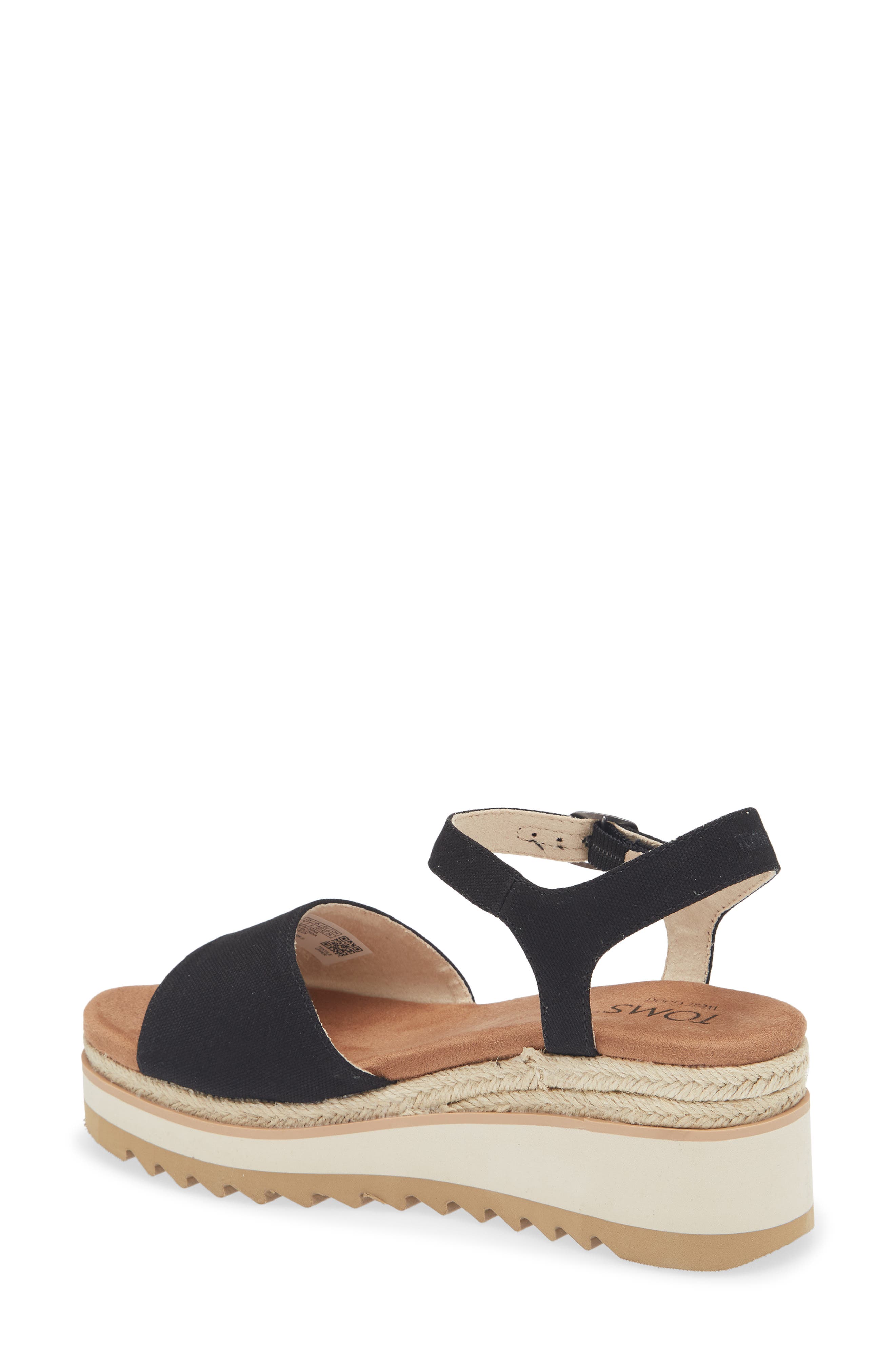 TOMS Flora Sandal, Alternate, color, Black