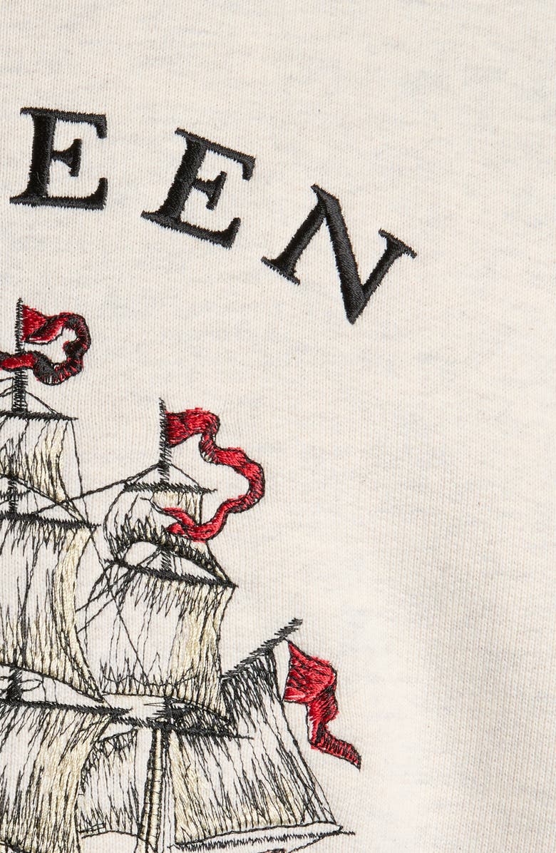 McQueen Sailor Tattoo Embroidered Sweatshirt, Alternate, color, Pale Marl