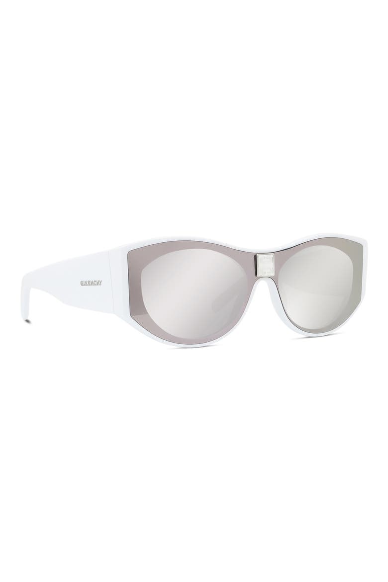 Shield Sunglasses, Alternate, color, WHITE / SMOKE MIRROR