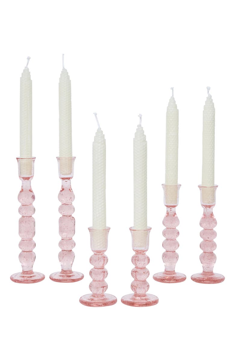 Juliska Provence Set of 2 Candlesticks, Alternate, color, Blush