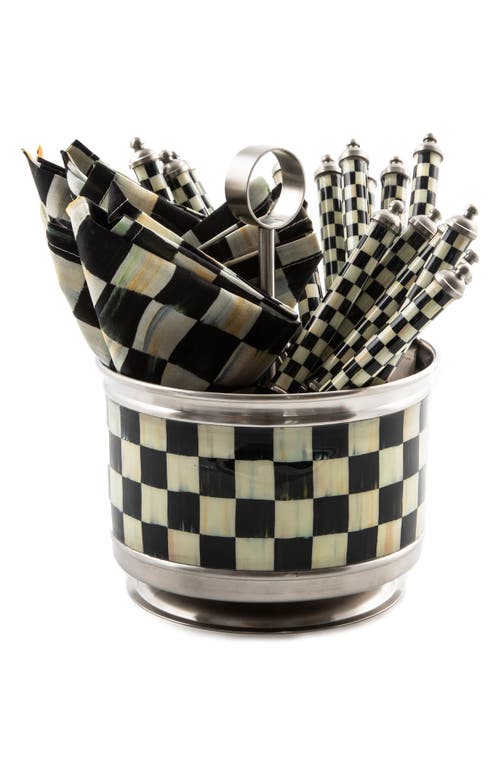 Mackenzie-childs Mackenzie Childs Courtly Check Supper Club Flatware Caddy