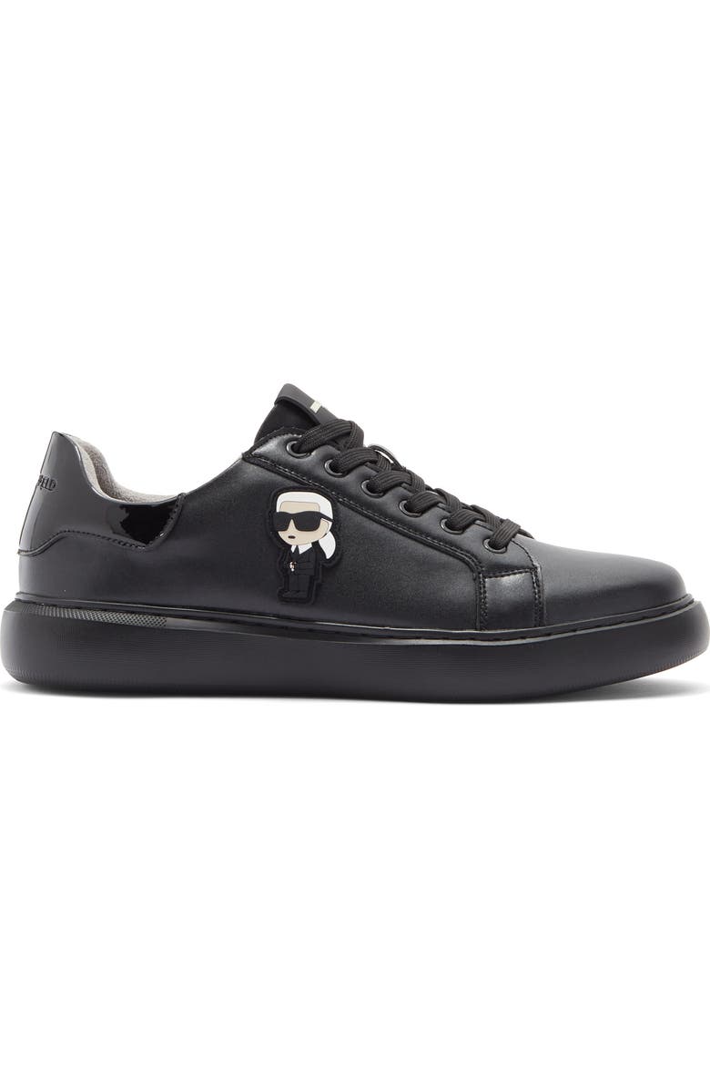 KARL LAGERFELD PARIS Karl Patch Sneaker, Alternate, color, Black/ Black